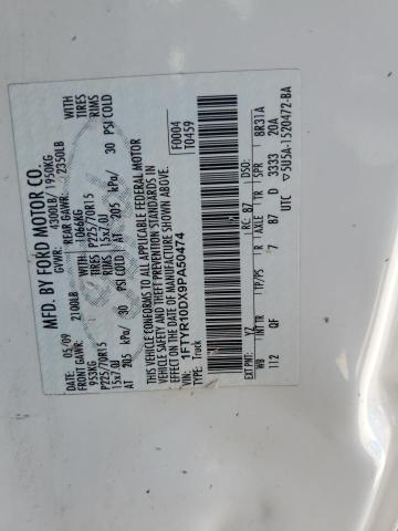 2009 Ford Ranger VIN: 1FTYR10DX9PA50474 Lot: 55691974