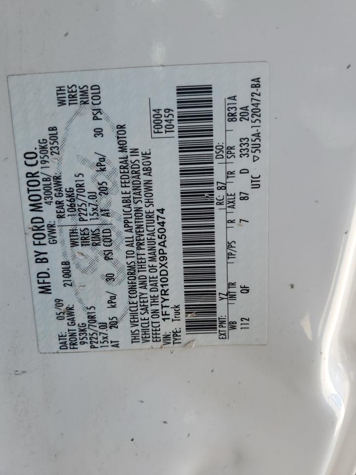 1FTYR10DX9PA50474 2009 Ford Ranger