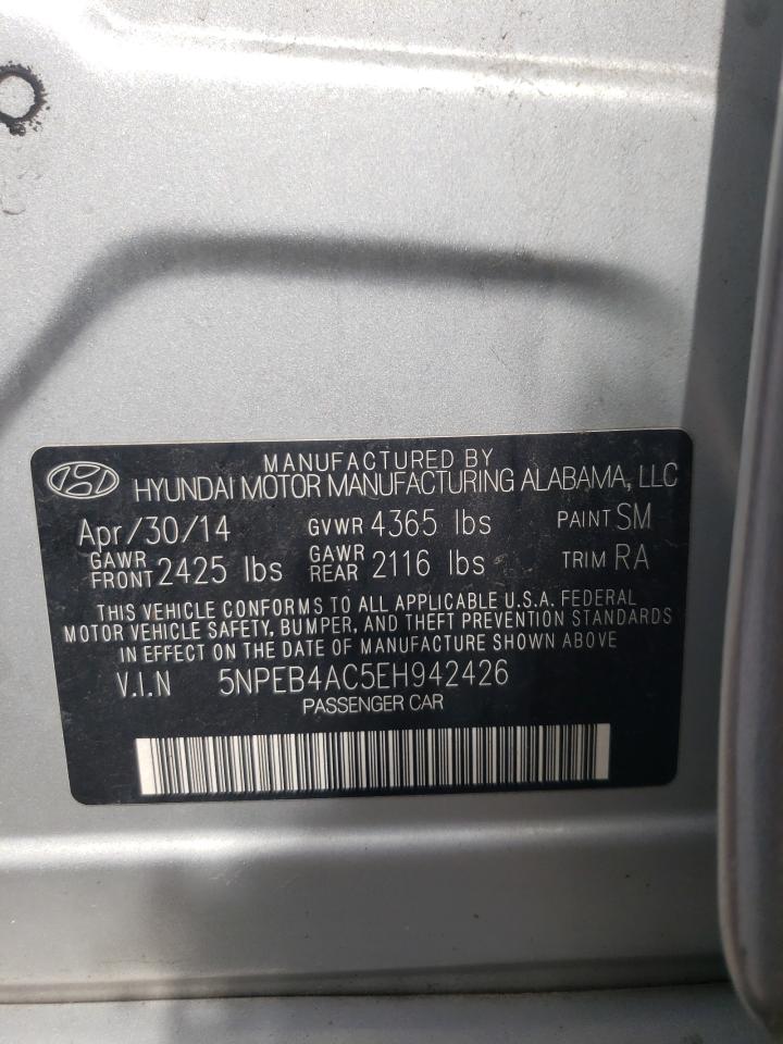 5NPEB4AC5EH942426 2014 Hyundai Sonata Gls