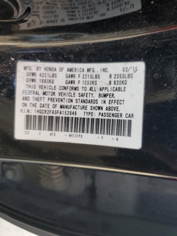 1HGCR2F85FA152646 2015 Honda Accord Exl