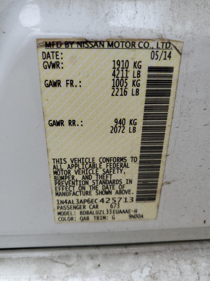 1N4AL3AP6EC425713 2014 Nissan Altima 2.5