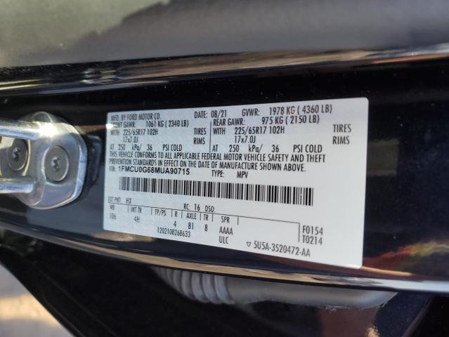 2021 Ford Escape Se VIN: 1FMCU0G68MUA90715 Lot: 55502694