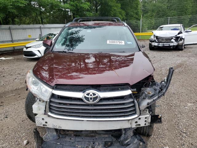 2015 Toyota Highlander Xle VIN: 5TDJKRFH7FS161855 Lot: 55003794