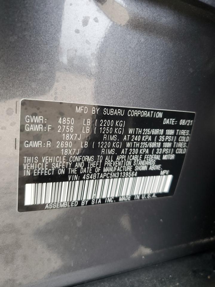 4S4BTAPC5N3139564 2022 Subaru Outback Touring