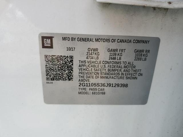 2018 Chevrolet Impala Lt VIN: 2G1105S36J9129398 Lot: 55355254