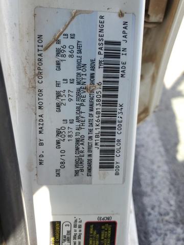 2011 Mazda 3 S VIN: JM1BL1K64B1380576 Lot: 55526444