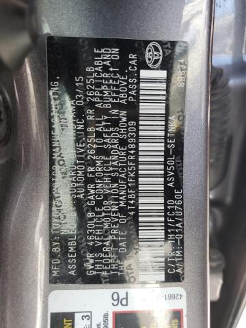 4T4BF1FK5FR489309 2015 Toyota Camry Le