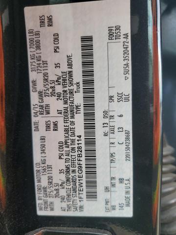 2015 FORD F150LARIAT - 1FTEW1EG9FFB28114