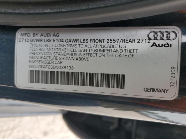 2013 Audi A6 Premium Plus VIN: WAUGFAFC5DN038138 Lot: 55922644