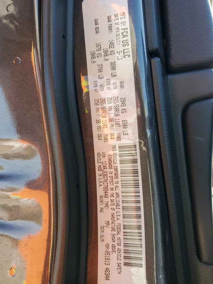 1C4RJEBG7KC789440 2019 Jeep Grand Cherokee Limited