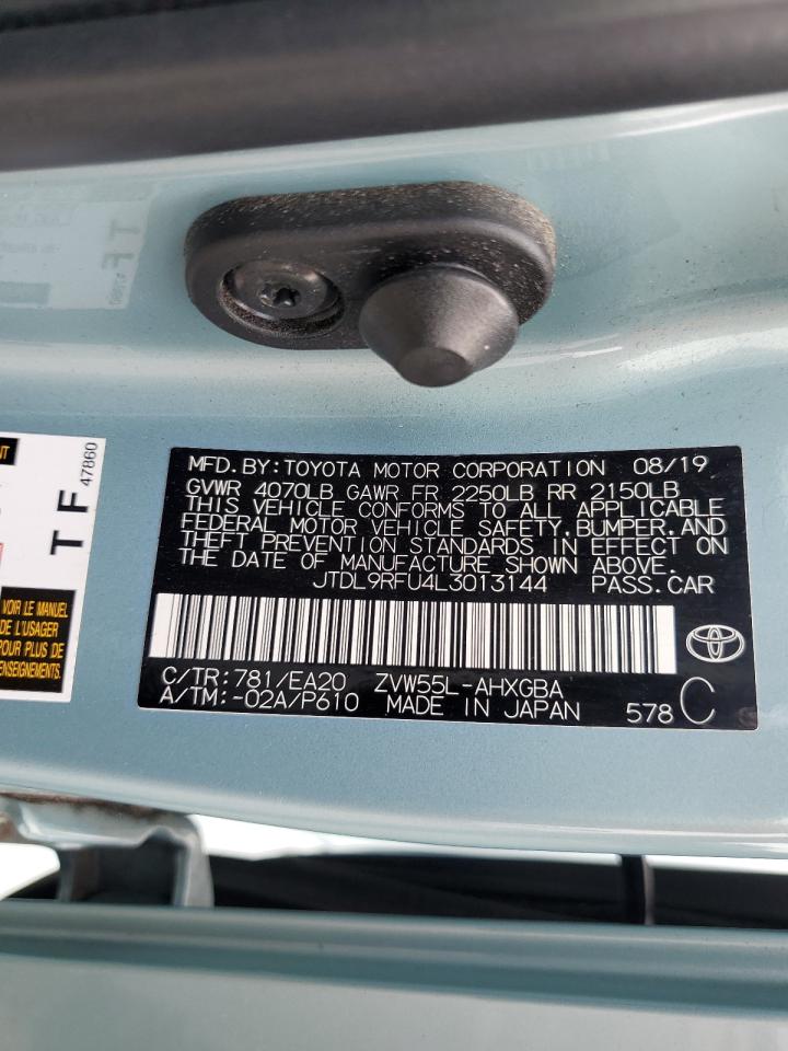 JTDL9RFU4L3013144 2020 Toyota Prius Le