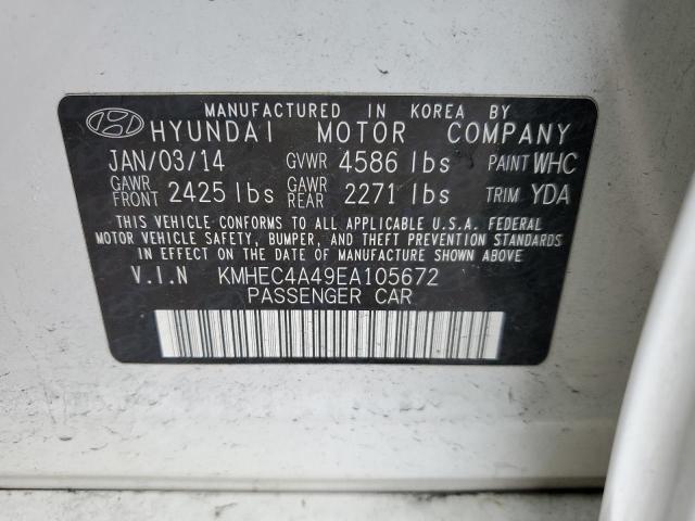 2014 Hyundai Sonata Hybrid VIN: KMHEC4A49EA105672 Lot: 56950414