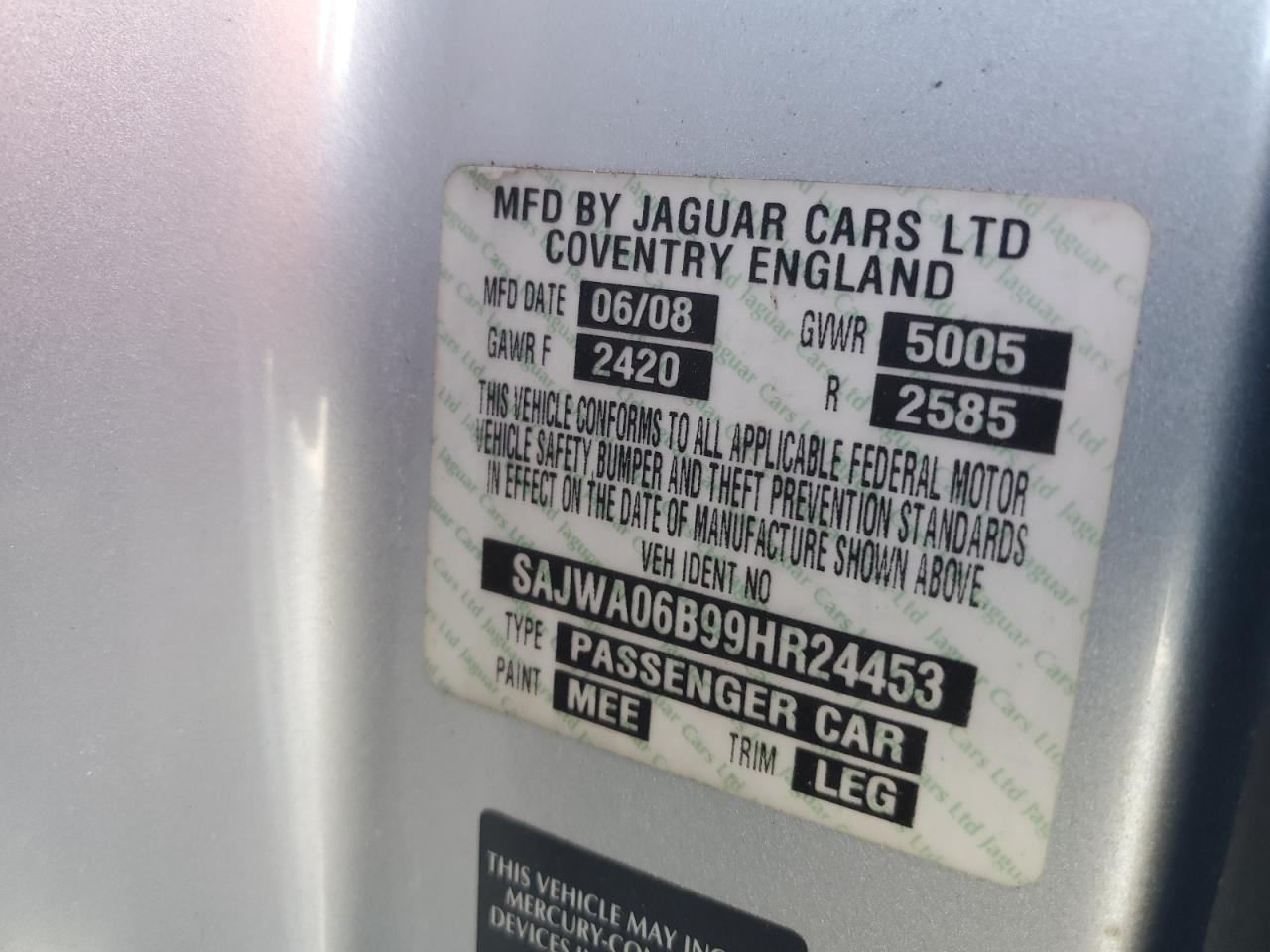 SAJWA06B99HR24453 2009 Jaguar Xf Premium Luxury