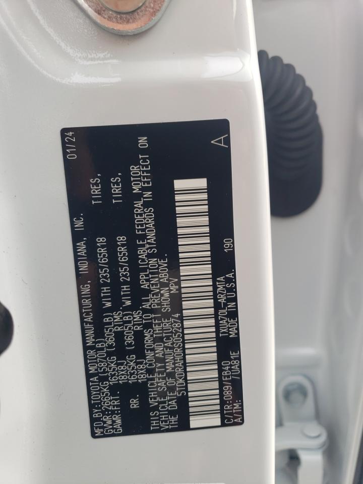 5TDKDRAH0RS052874 2024 Toyota Highlander Le