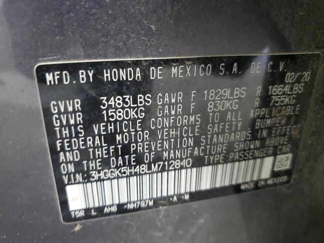 2020 Honda Fit Lx VIN: 3HGGK5H48LM712840 Lot: 54874844