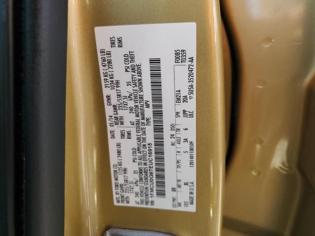 2014 Ford Escape Se VIN: 1FMCU0G97EUC16915 Lot: 53873444