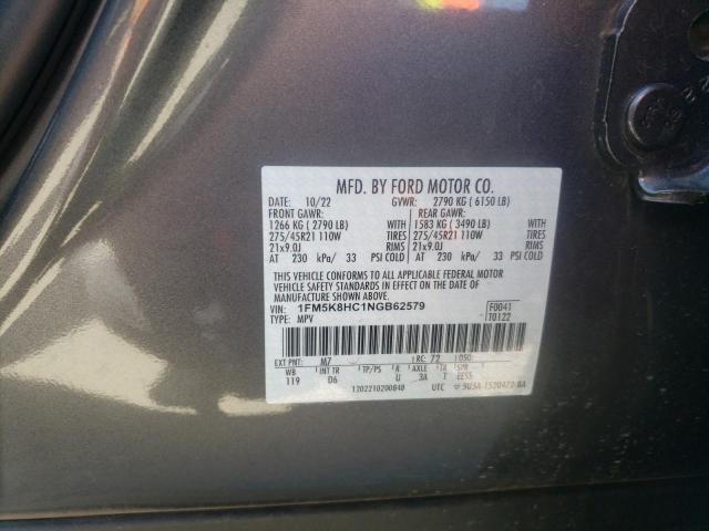 2022 Ford Explorer Platinum VIN: 1FM5K8HC1NGB62579 Lot: 56605644