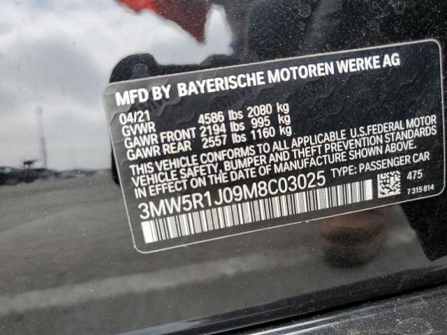 2021 BMW 330I VIN: 3MW5R1J09M8C03025 Lot: 56673664