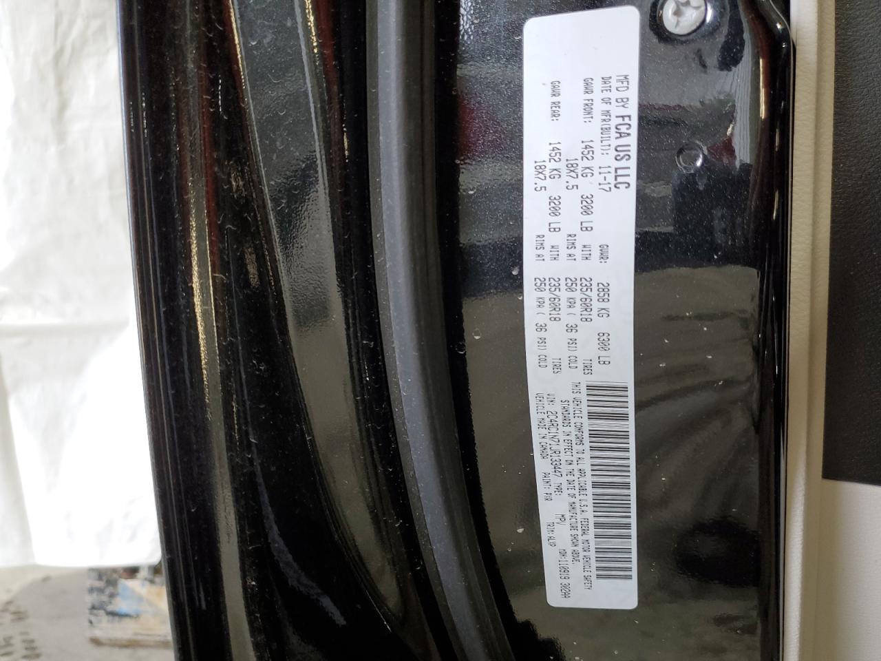 2C4RC1N71JR133447 2018 Chrysler Pacifica Hybrid Limited