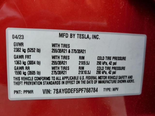 7SAYGDEF5PF768784 2023 TESLA MODEL Y - Image 12