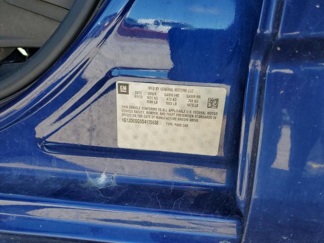 2013 Chevrolet Sonic Lt VIN: 1G1JD6SG5D4175938 Lot: 52727584