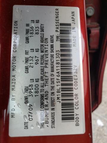 2010 Mazda 3 I VIN: JM1BL1SF6A1181303 Lot: 54564664