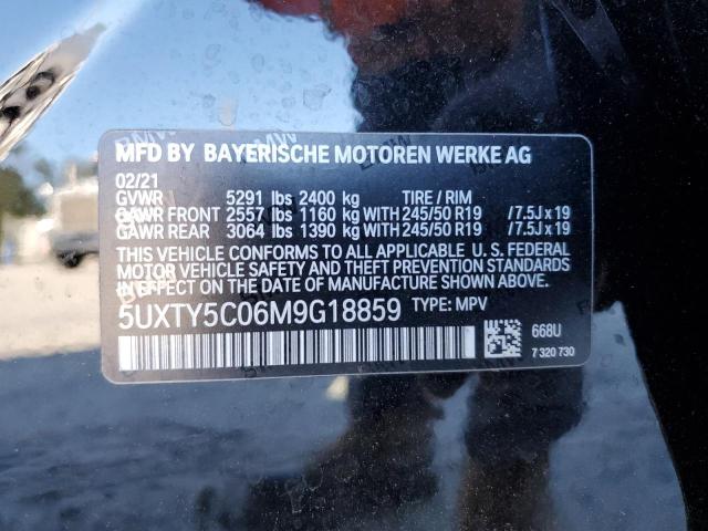 2021 BMW X3 xDrive30I VIN: 5UXTY5C06M9G18859 Lot: 55490544