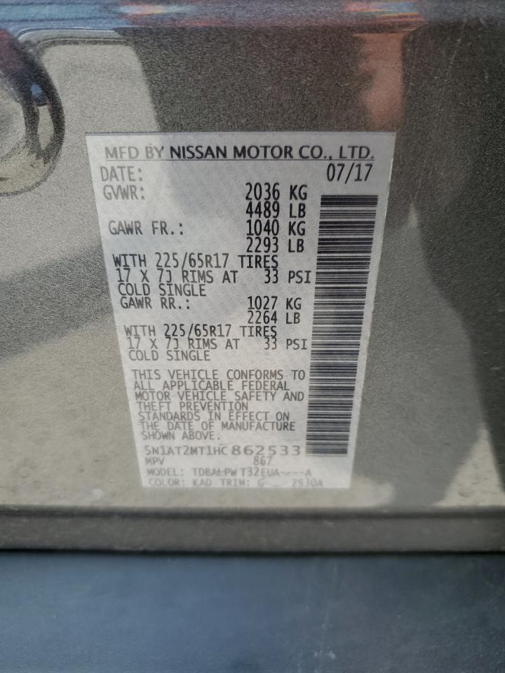 5N1AT2MT1HC862533 2017 Nissan Rogue S