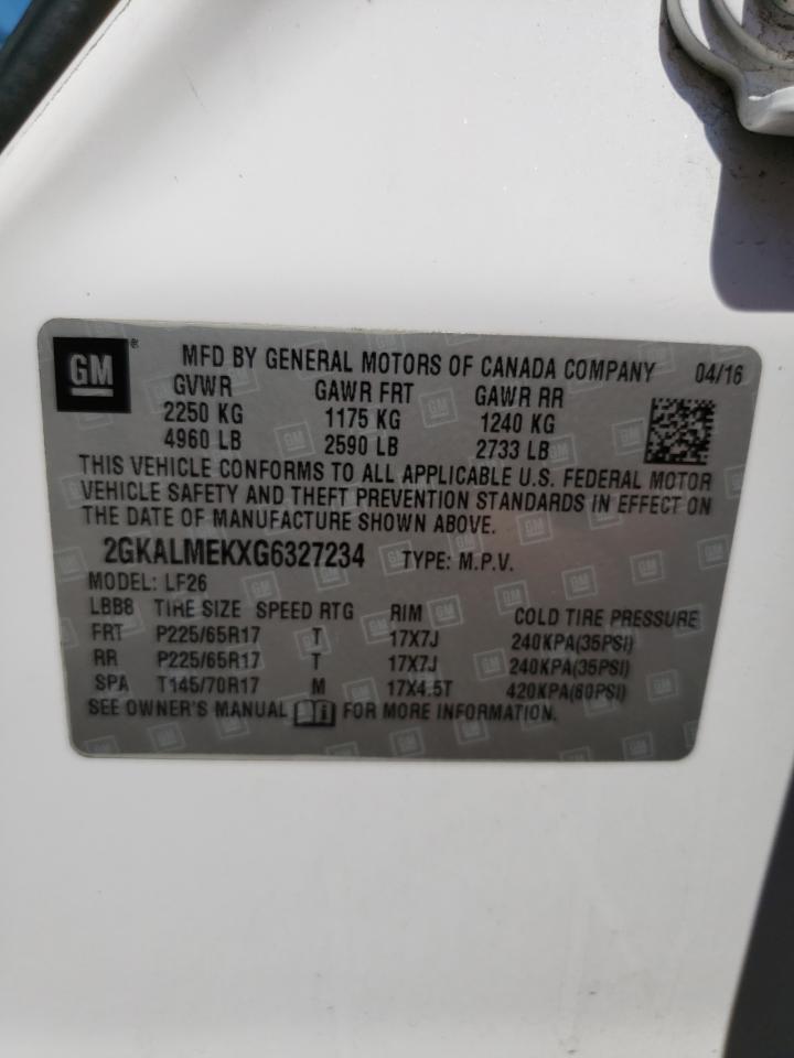 2GKALMEKXG6327234 2016 GMC Terrain Sle