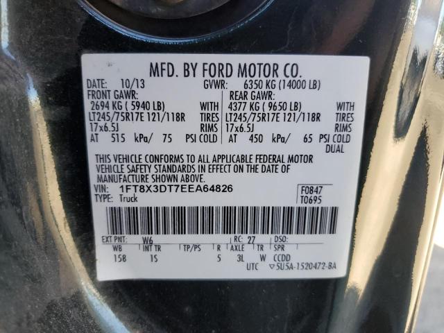 2014 Ford F350 Super Duty VIN: 1FT8X3DT7EEA64826 Lot: 53855524