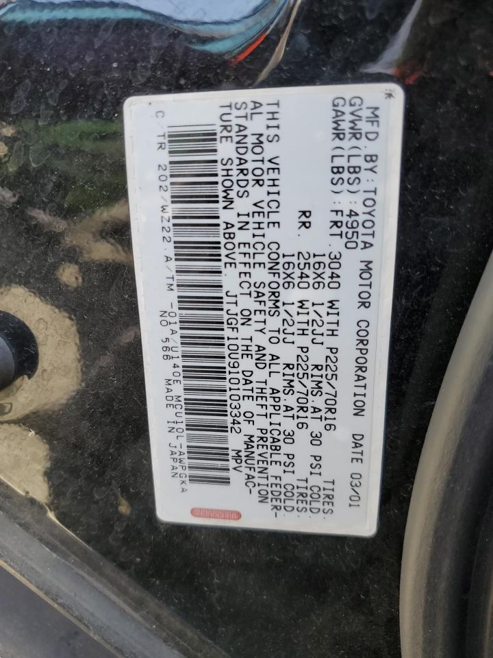 JTJGF10U910103342 2001 Lexus Rx 300
