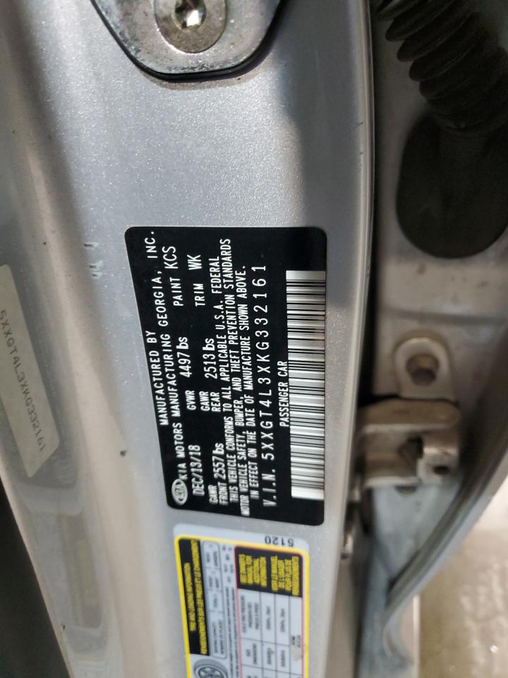 5XXGT4L3XKG332161 2019 Kia Optima Lx