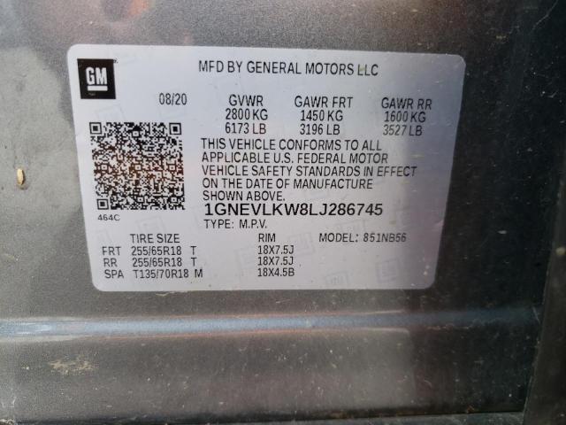 2020 CHEVROLET TRAVERSE L - 1GNEVLKW8LJ286745