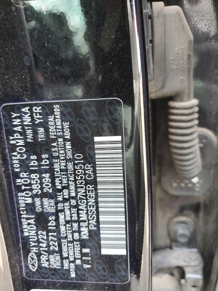 KMHLM4AG7NU359510 2022 Hyundai Elantra Sel