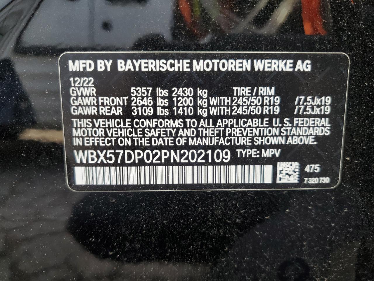 WBX57DP02PN202109 2023 BMW X3 xDrive30I