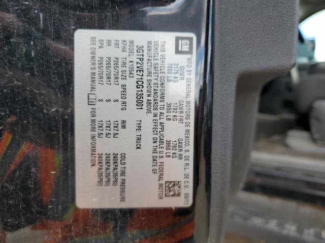 2012 GMC Sierra K1500 Sle VIN: 3GTP2VE71CG135001 Lot: 54137534