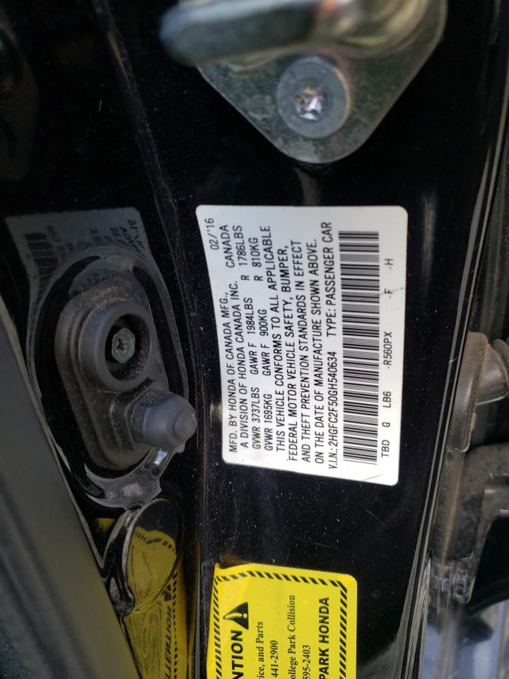 2HGFC2F50GH540634 2016 Honda Civic Lx 2HGFC2F50GH540634 2016 Honda Civic Lx