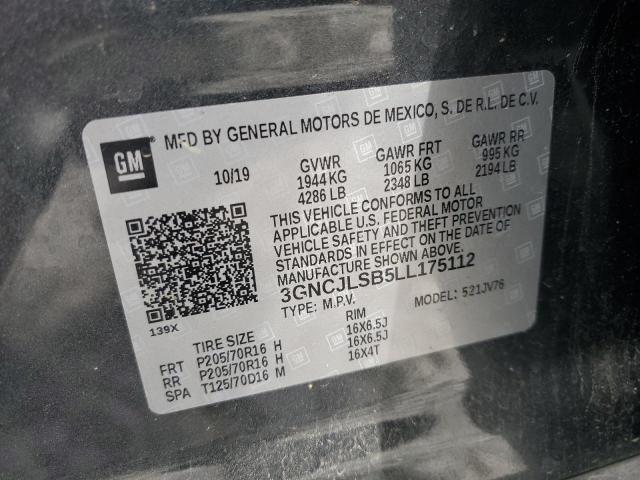 2020 Chevrolet Trax 1Lt VIN: 3GNCJLSB5LL175112 Lot: 56816274