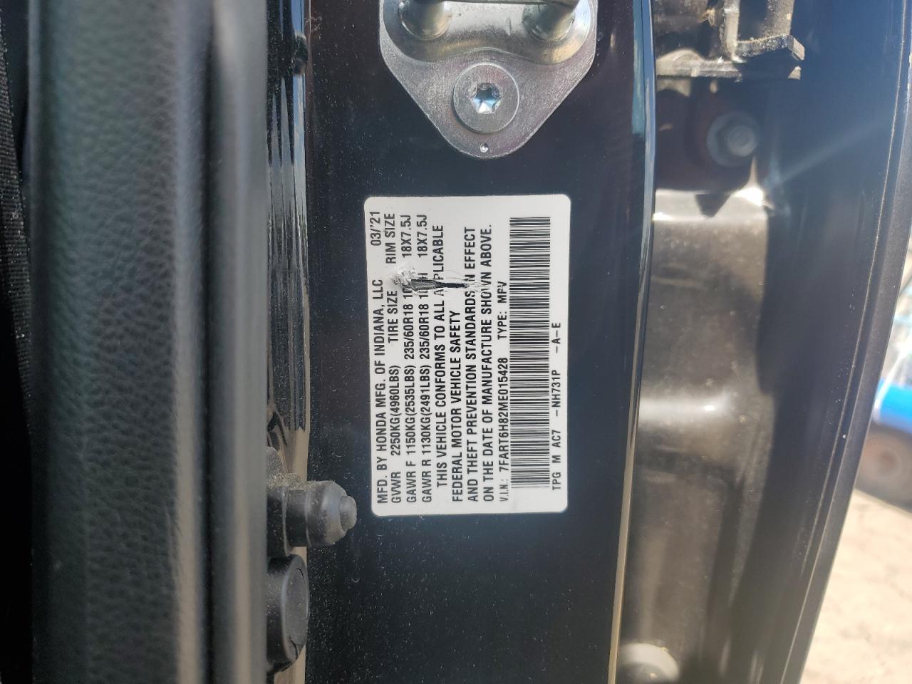 7FART6H82ME015428 2021 Honda Cr-V Exl