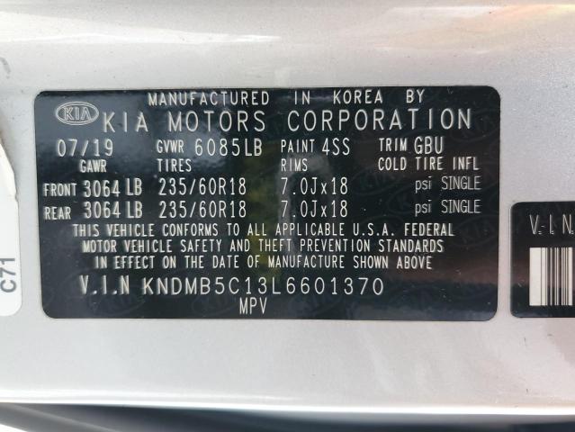 2020 Kia Sedona Lx VIN: KNDMB5C13L6601370 Lot: 54986994