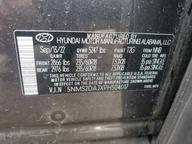 2023 Hyundai Santa Fe Sel VIN: 5NMS2DAJXPH504017 Lot: 54434634