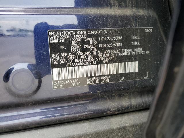 2021 Toyota Venza Le VIN: JTEAAAAH4MJ072181 Lot: 55145334