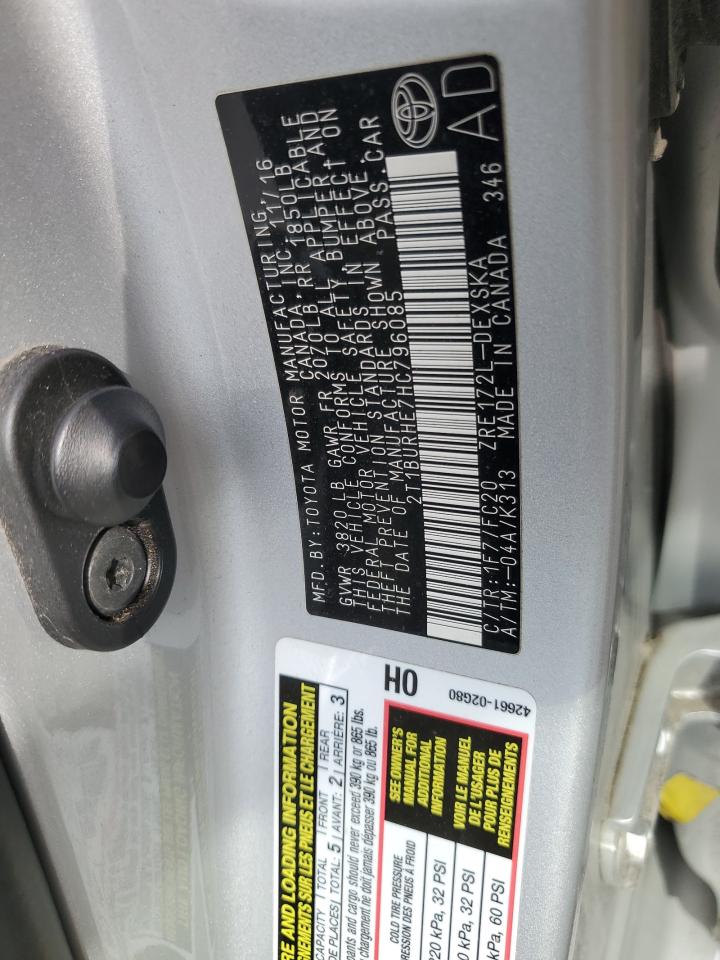 2T1BURHE7HC796085 2017 Toyota Corolla L