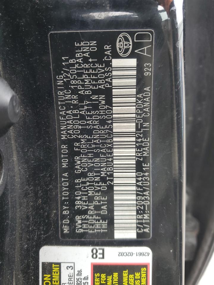 2T1BU4EEXBC754007 2011 Toyota Corolla Base