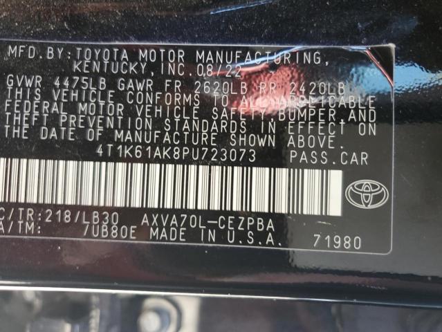 VIN 4T1K61AK8PU723073 2023 Toyota Camry, Xse no.13