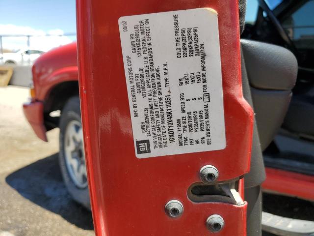 2003 Chevrolet Blazer VIN: 1GNDT13X43K110251 Lot: 55298754