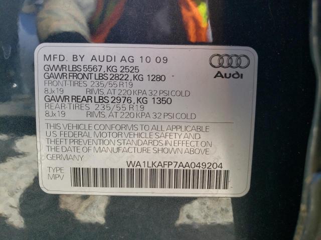 WA1LKAFP7AA049204 2010 Audi Q5 Premium Plus