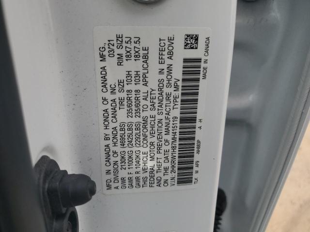 2021 Honda Cr-V Exl VIN: 2HKRW1H87MH415119 Lot: 54940854