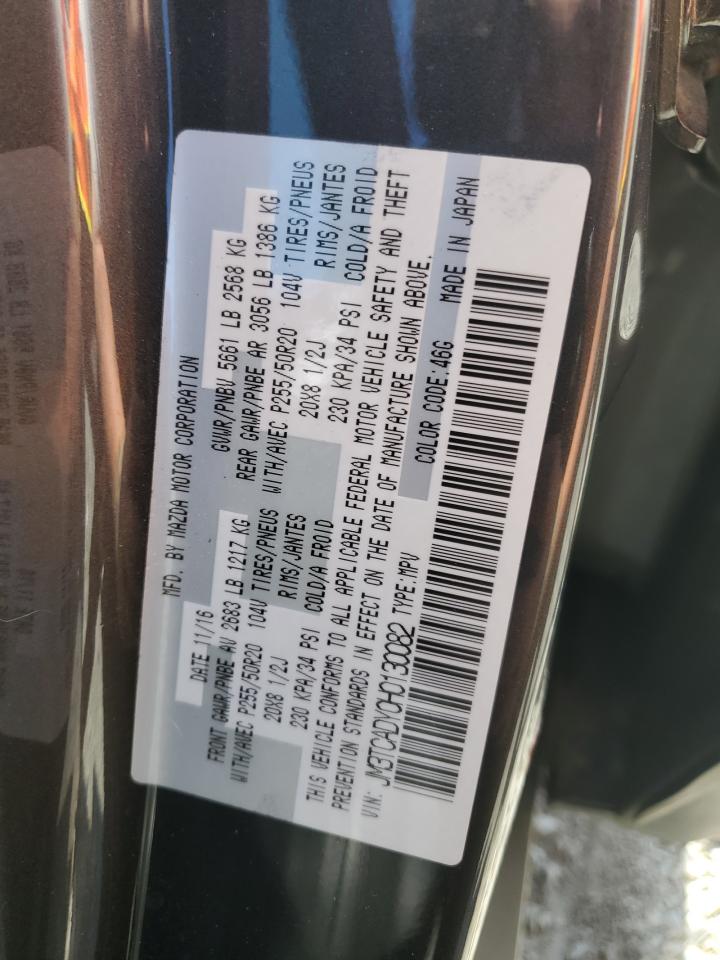 JM3TCADY0H0130082 2017 Mazda Cx-9 Grand Touring