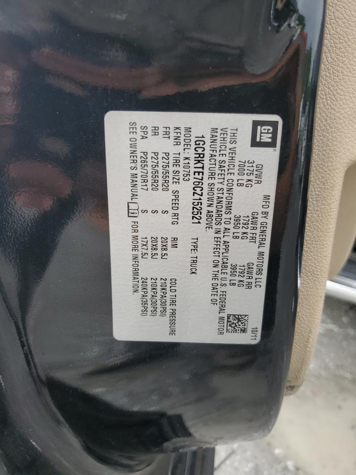 1GCRKTE76CZ152521 2012 Chevrolet Silverado K1500 Ltz